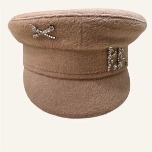 RUSLAN BAGINSKIY Wool Baker Boy Hat NWOT🌸